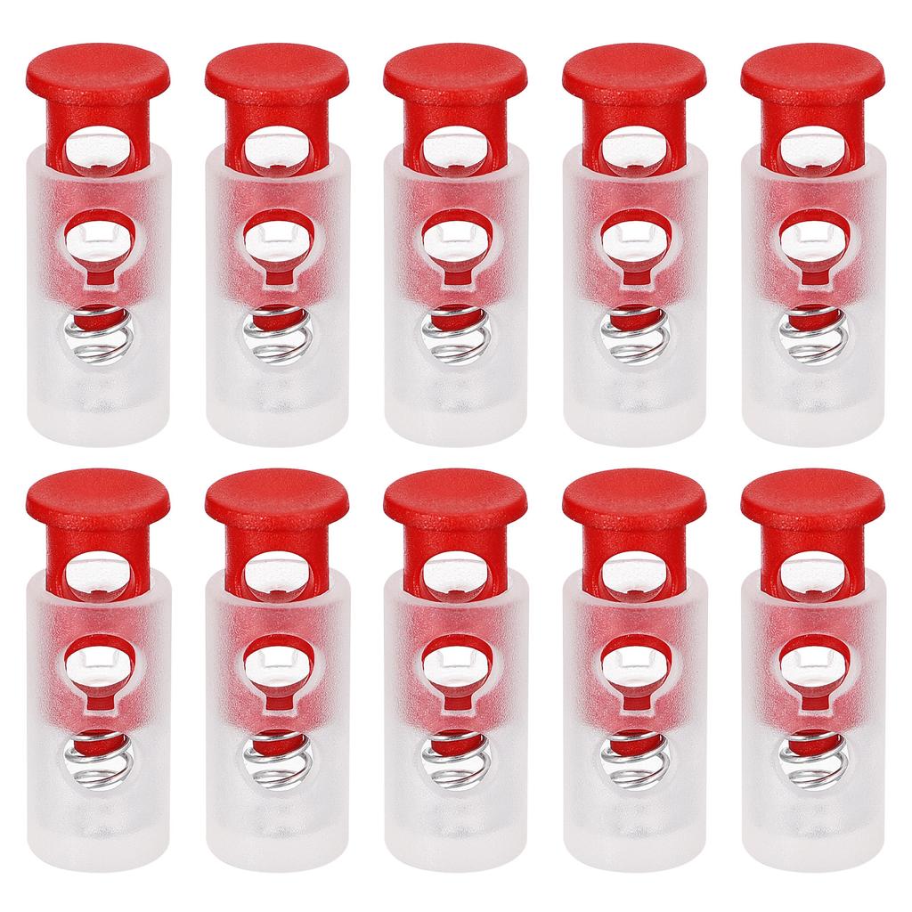 20pcs Plastic Spring Cord Lock Clamp Toggle Clip Stopper Toggle Clip Rope Clamp Buckle For Drawstring Bag Hat Clothes Shoelace