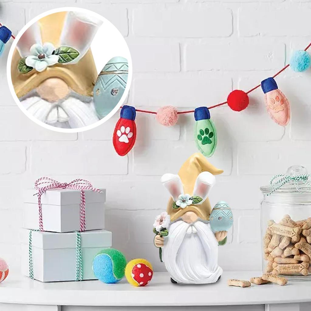 Easter Decorations Easter Gnomes Decor Resin Easter Bunny Doll Decoration