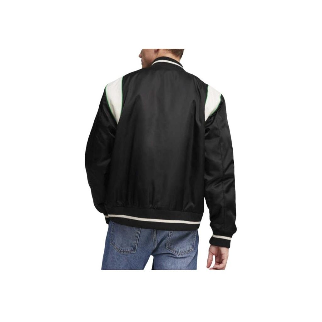 Puma Letter Single Button Casual Sports Long Sleeve Baseball Jacket Unisex Jackets Black 626147-01