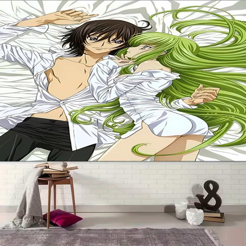 1pc Anime Code Geass Tapestry, Living Room, Bedroom, Office, Party Decor, Ideal Festive Gift