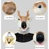 Sika Deer Mask Halloween Animal Head Mask Full Head Latex Mask for Kids Adults