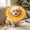 Sunflower Shaped Sunflower Collar Adjustable Fit Dog Cone Collar  Anti Scratch Protection