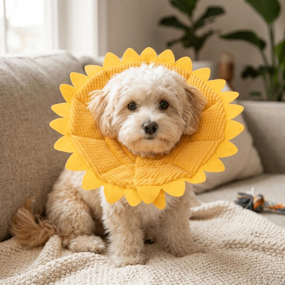 

Soft Foam Sunflower Collar Sunflower Shaped Anti-Lick Neck Ring Anti Scratch Protection S