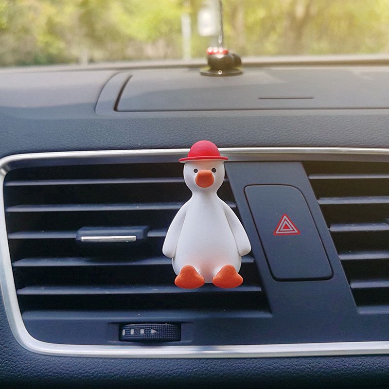 Auto Perfume Aromatherapy Cute Cheering Duck Head Tilt Duck Air Conditioner Air Outlet Clip Car Interior Ornaments Ins Fragrant Stone