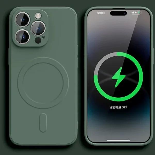 Official Silicon 16E Magnetic Case for For Iphone 16E SE4  Wireless Charge Shockproof  Camera Protector Soft Cover