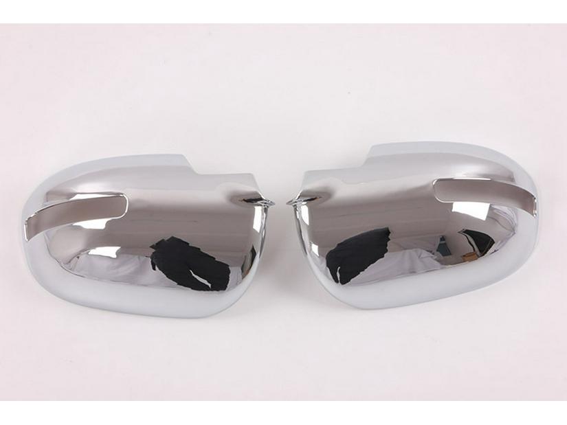 Fits 2013-16 Mitsubishi Outlander: ABS Chrome Rearview Mirror Cover Decorative Part.