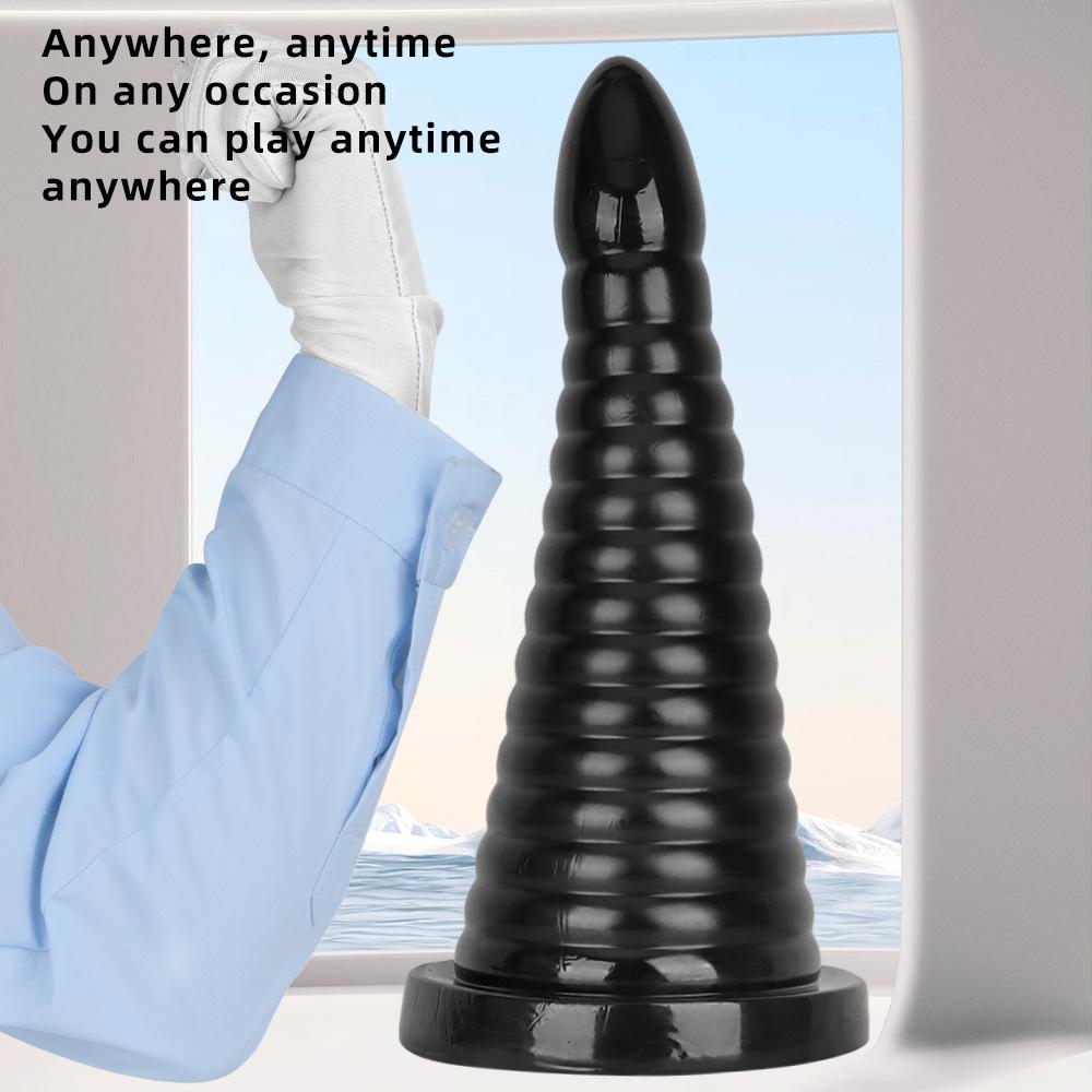 Black PVC Butt Plugs Oversized Dildo Masturbator Fisting Sex Toys Big Dick  Strap On Penis BDSM