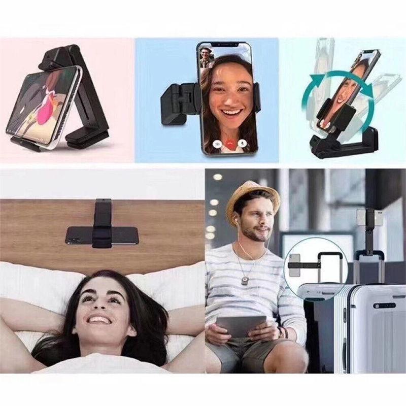 360 Degree Adjustable Mobile Phone Holder Airplane Travel Desk Swivel Foldable Portable Phone Holders Rack GZW
