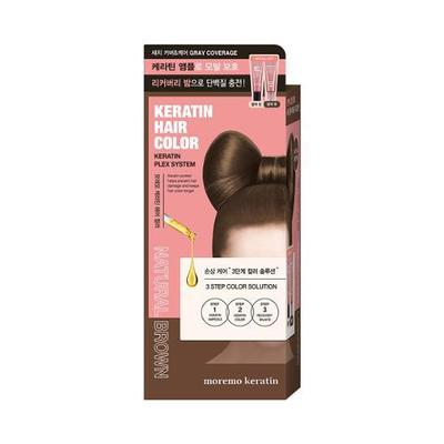 Moremo Keratin Less Damage Hair Color Natural Brown (Gray Cover & Look)