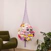 Stuffed Animal Storage Macrame Hammock, Large - Boho Room Decor Toy Storage Corner Hanging Plushie Stuffed Animal Net Organizer