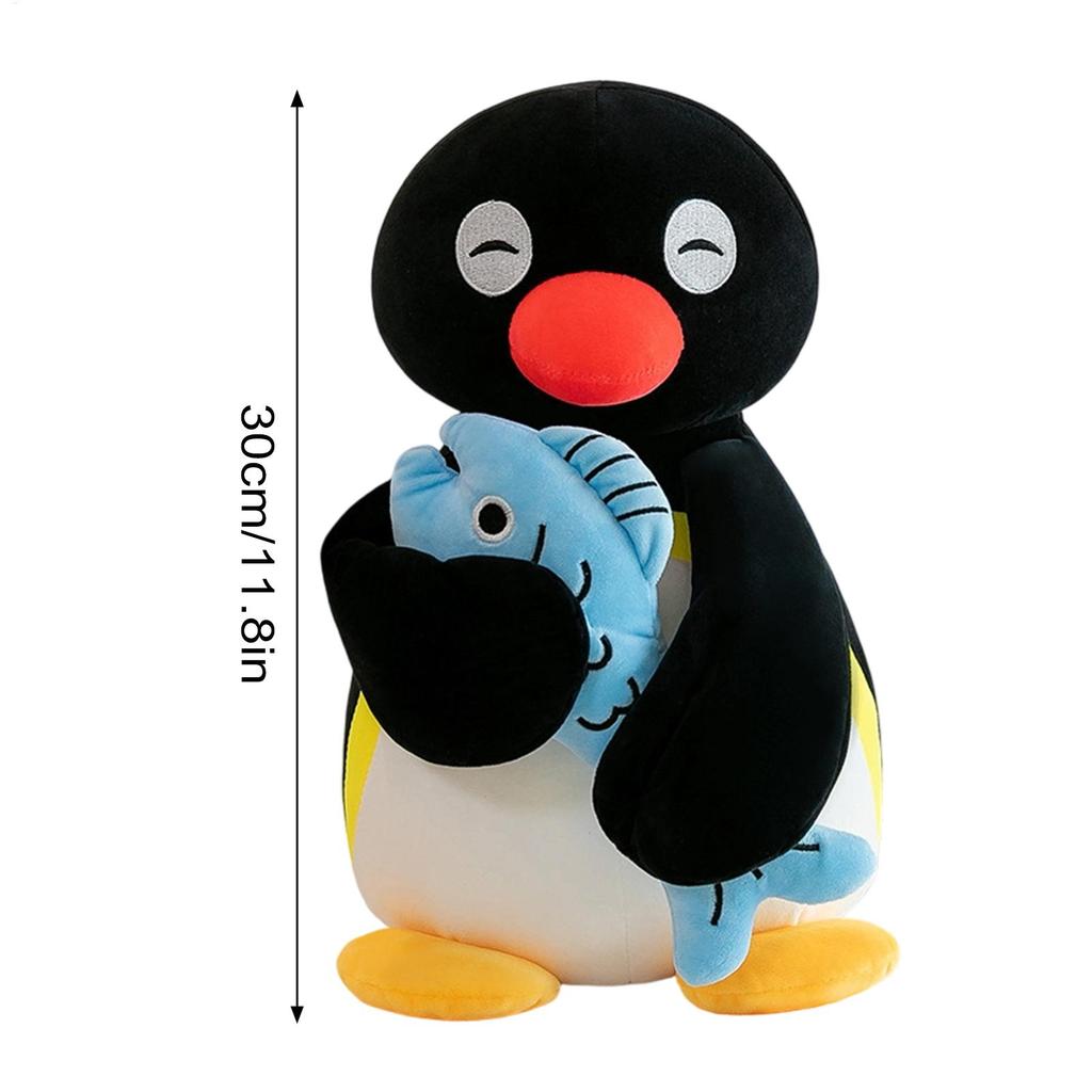 Plüschpinguin 30 cm Weiches Kuscheltier Kissen Niedliche Stofftiere Pinguinpuppe für Komfort Begleiter Jungen Mädchen