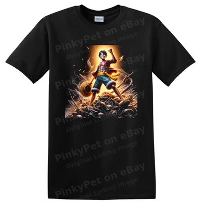 Monkey D Luffy Gear 5 Sun God Nika Anime T Shirt W/ Straw Hat Epic Warrior Tee
