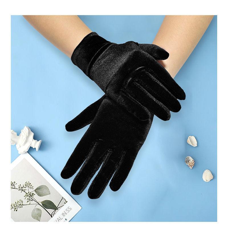New Gold Velvet Gloves Warm Suede Gloves Soft Comfortable Breathable Protective Gloves Winter Full Finger Riding Gloves