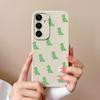 Case For Samsung S24 Plus Ultra Dinosaur Soft Liquid Silicone Lens Protection Anti Choc Cover For Galaxy S 24 S24+ S24Ultra Capa