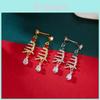 Christmas Atmosphere Star And Tree Drop Dangle Earrings With Electroplated Zinc Alloy For Women