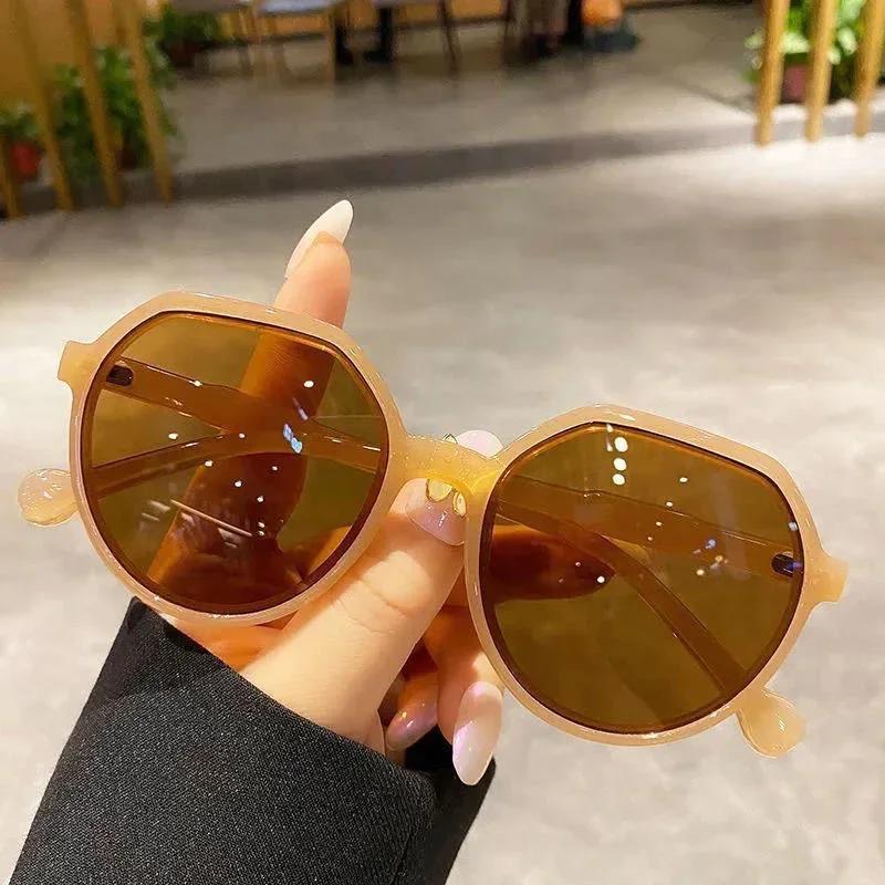 Authentic Round Sunglasses Thick Frame Sun Glasses Classic Geometric Shades Unisex Vintage Eyewear Outdoor Driving Goggles