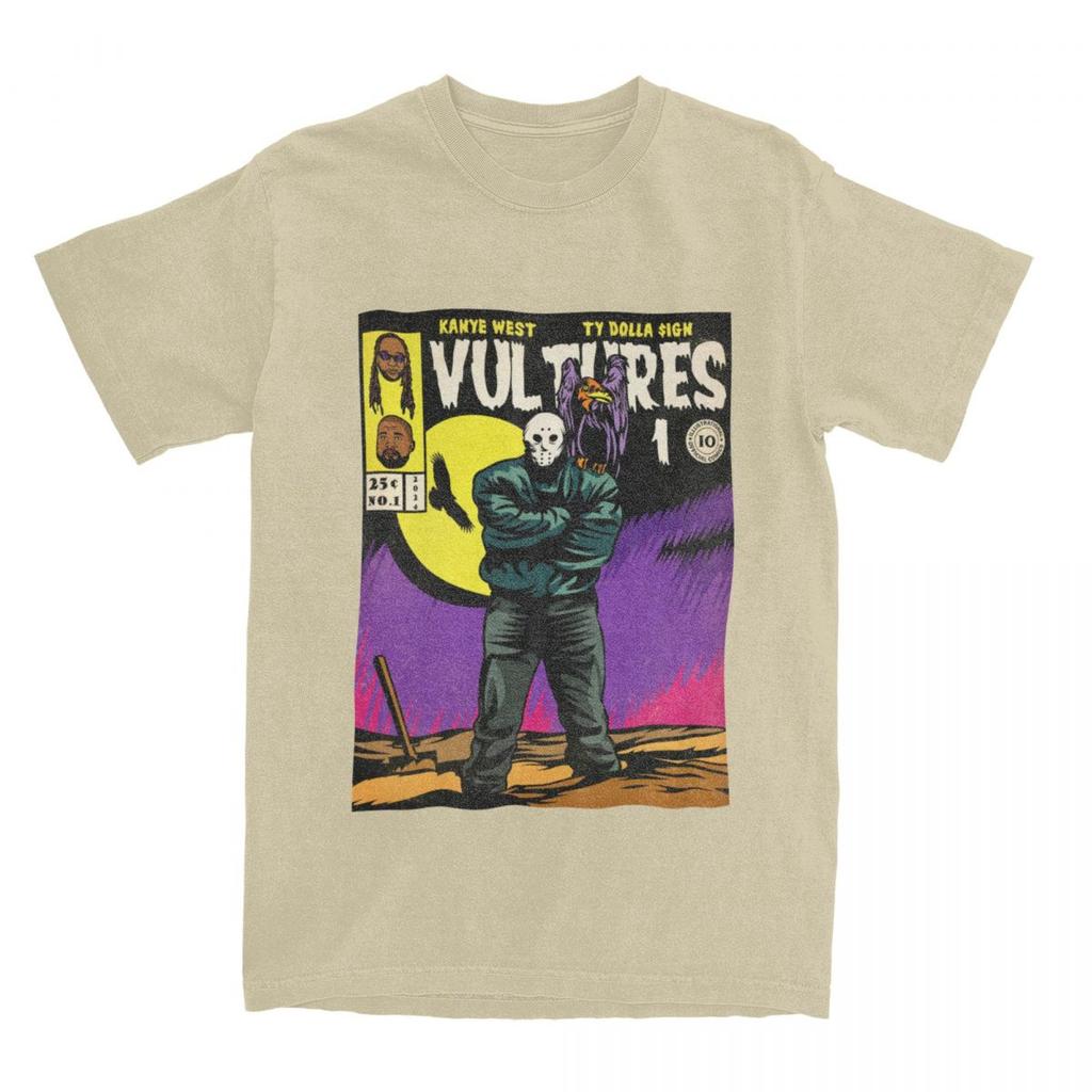 Kanye West Ty Dolla Sign Vultures Album Apparel TShirt for Unisex Women Hip Hop Comic Art Funny Pure Cotton Summer Clothes