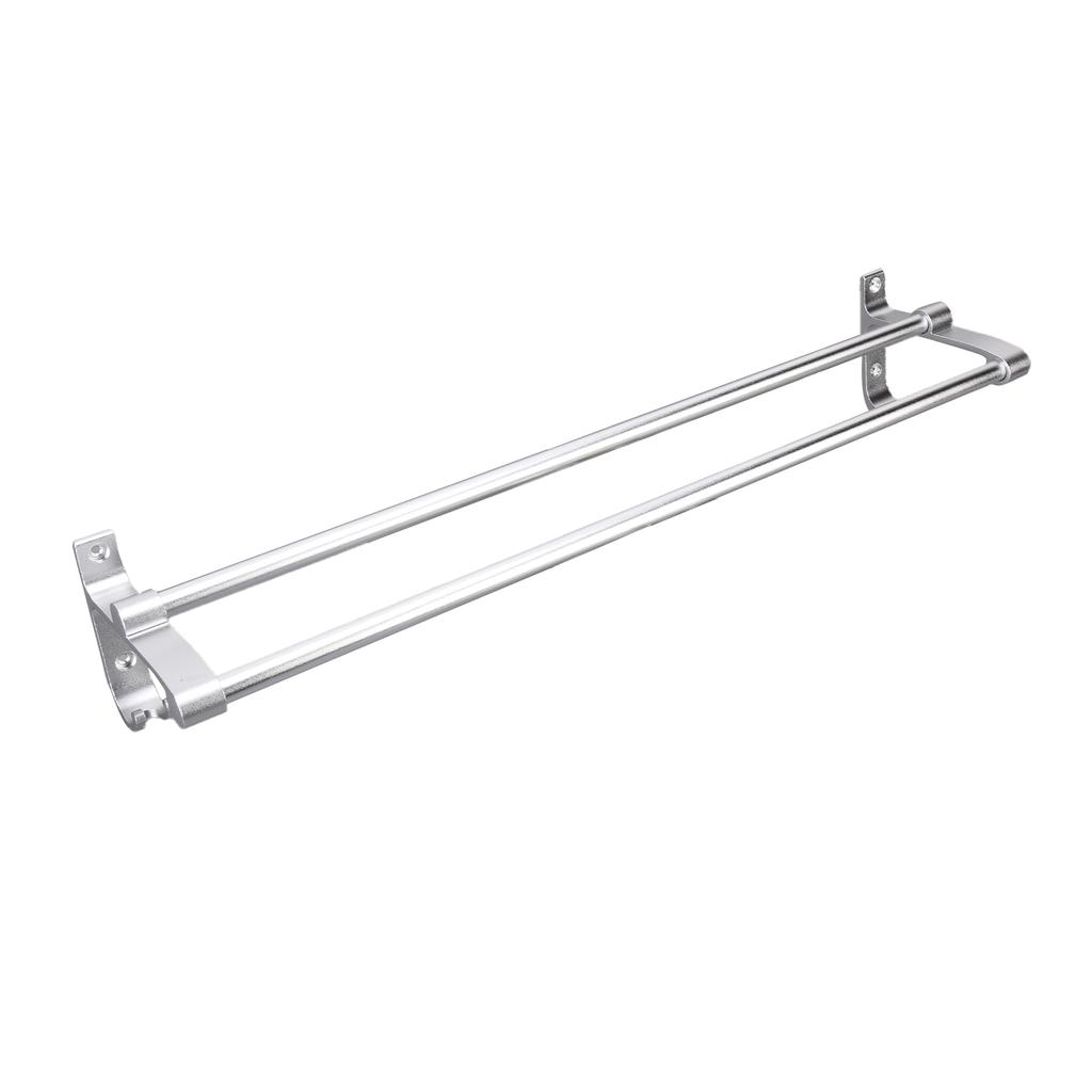 Bath Towel Bar 23in Stainless Steel Wall Mount Rustproof Strong Load Bearing Double Towel Bar for