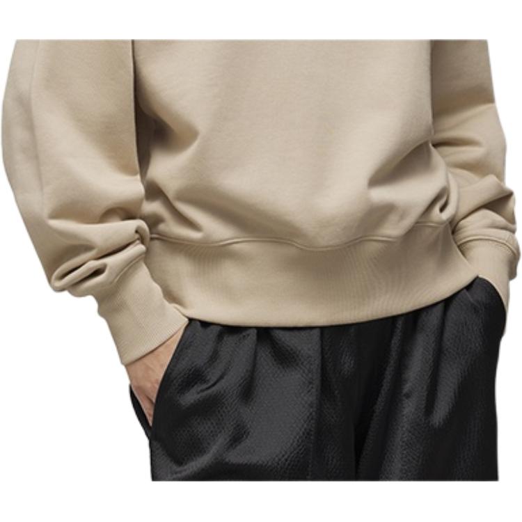 Y-3 Ft Crew Sweat Solid Color Long Sleeve Round Neck Casual Sweatshirt Women sweatshirt Khaki 50-IV5569