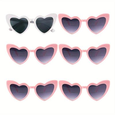 Women Vintage Heart Fashion Glasses, Fashion Cat Eye Heart Glasses For Bridal Shower, Bachelor Party, Wedding, Bride Team Favor