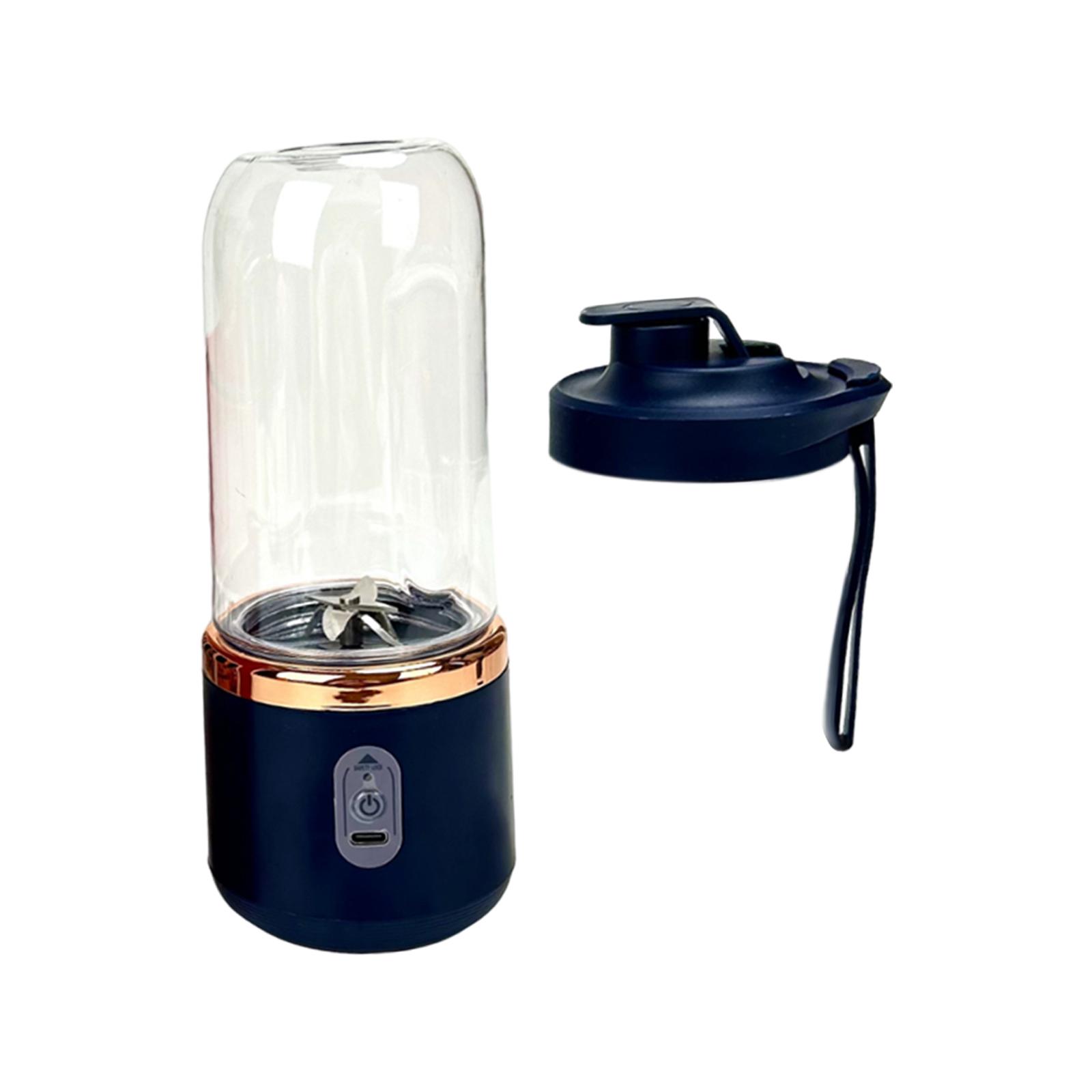 

Електрична портативна пляшка-блендер з 6 лезами, багатофункціональний пристрій для приготування свіжих соків та смузі, чашка для подрібнення льоду, кухонний комбайн