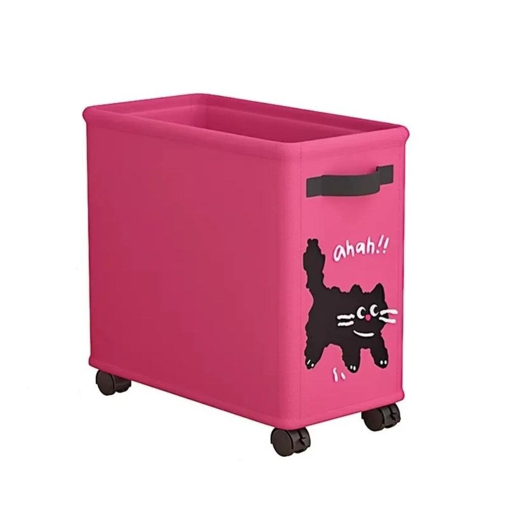 

Cute Under Desk Cart Storage Basket Cartoon Animal Print Dirty Clothes Basket Kitchen