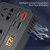 120W Car Power Inverter with PD 30W Type-C & USB-A Port DC12V-24V To 220V Car Plug Adapter Outlet Vehicle