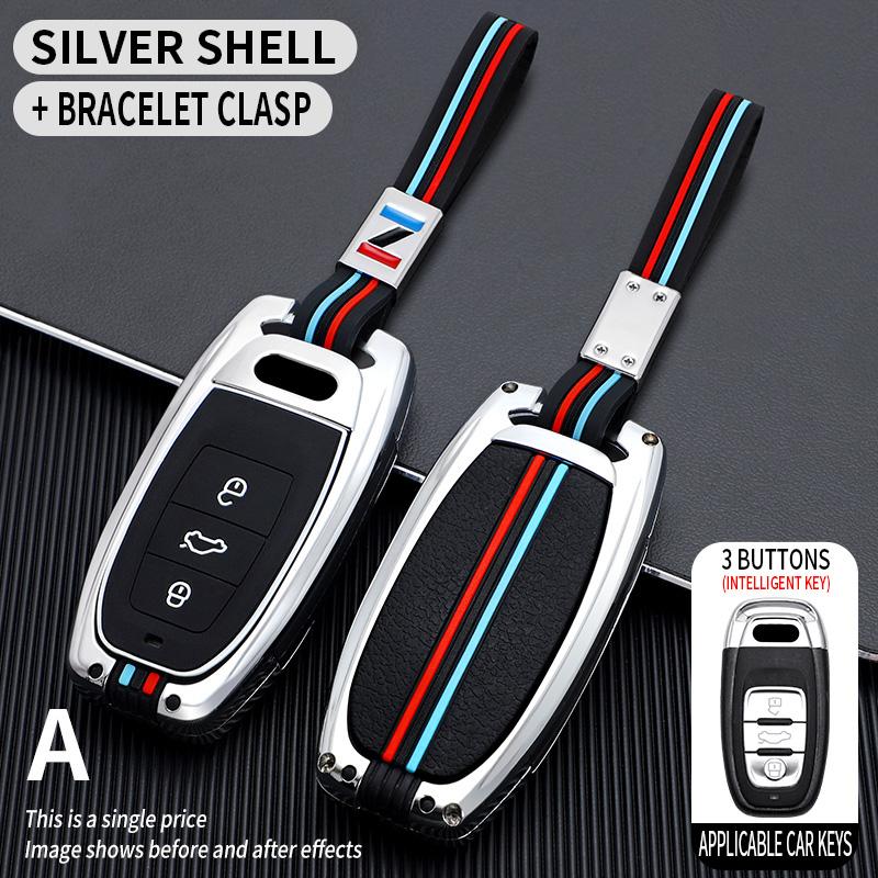 

Car Key Case Cover Shell Fob for A1 A3 A4 A5 A6 A7 A8 Quattro Q3 Q5 Q7 2010 2011 2012 2013 2014 Keychian Accessories