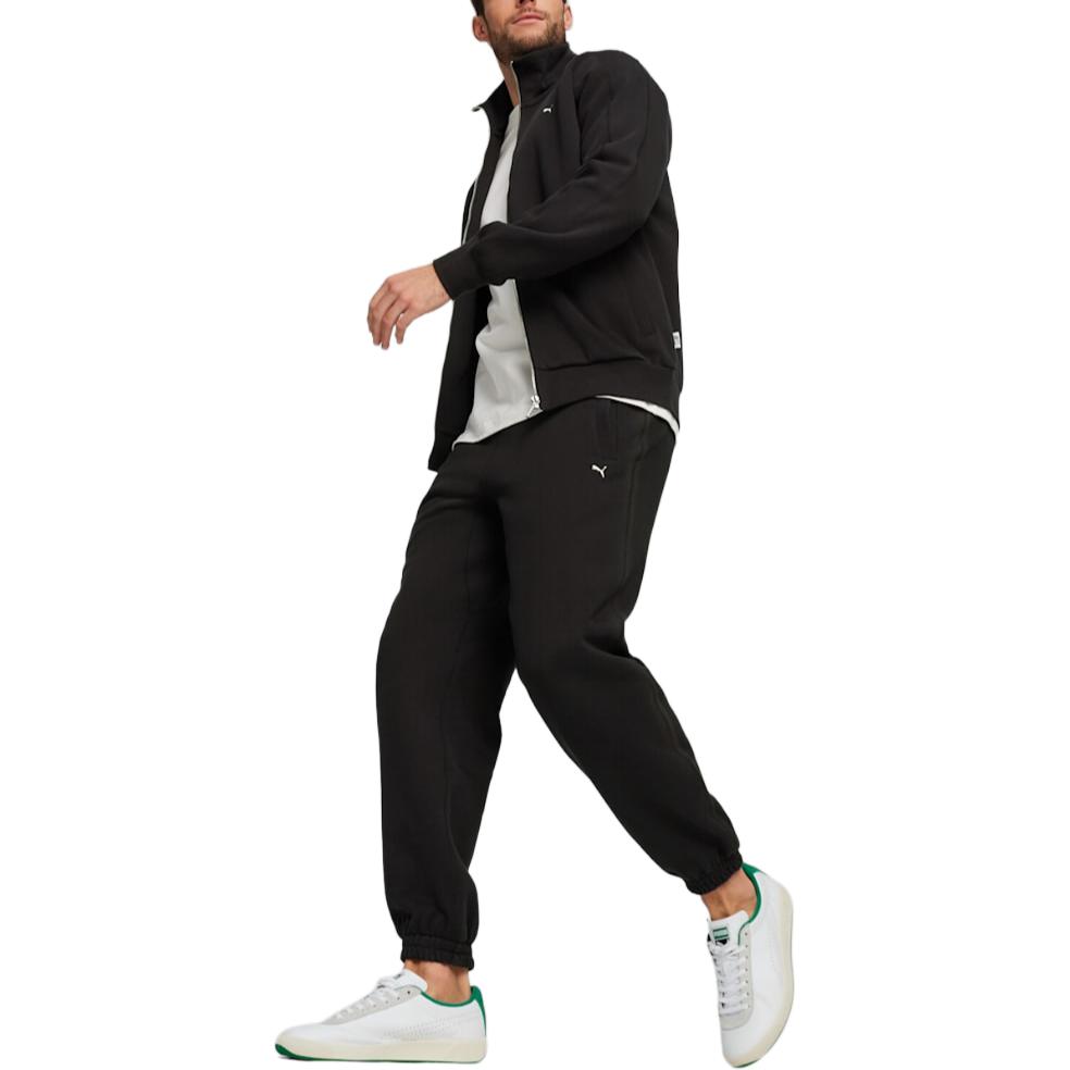 Puma Solid Color High Waist Tapered Knit Training Pants Men Bottoms Black 624007-01