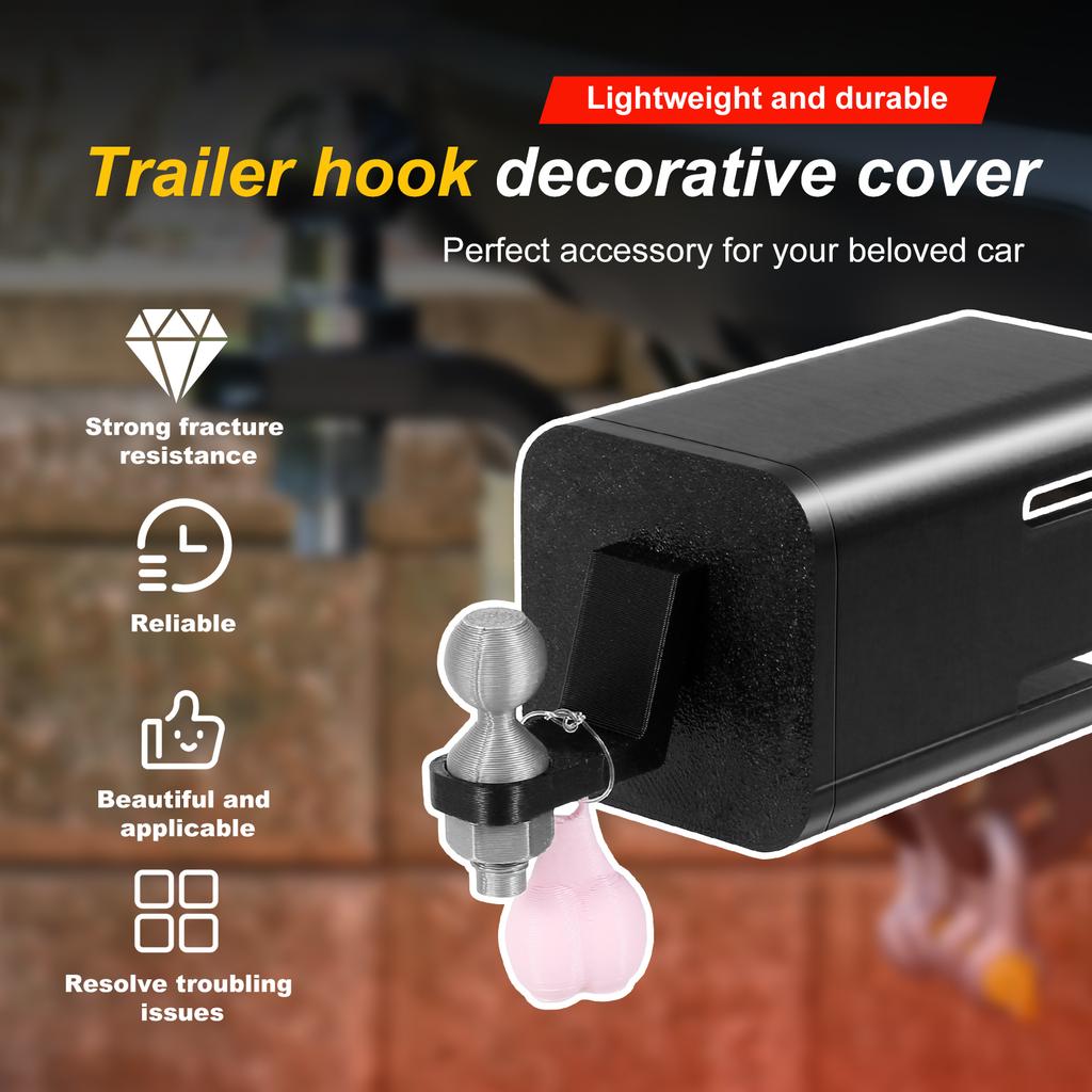 Funny Trailer Hitch Cover Novelty Trailer Hook Cover with Tiny Nuts Waterproof Plastic Towing Hitch Covers Personalized for Car
