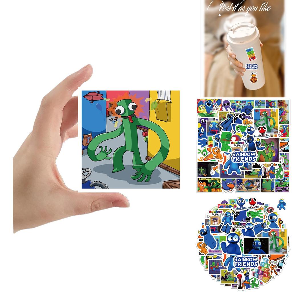 Wasserdichtes und wiederverwendbares Roblox Rainbow Friends Sticker Set mit 60 Stück