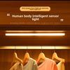 USB Rechargeable LED Motion Sensor Light Strip Magnetic Mount Under Cabinet Lighting for Closet Shoe Rack and Night Navigation