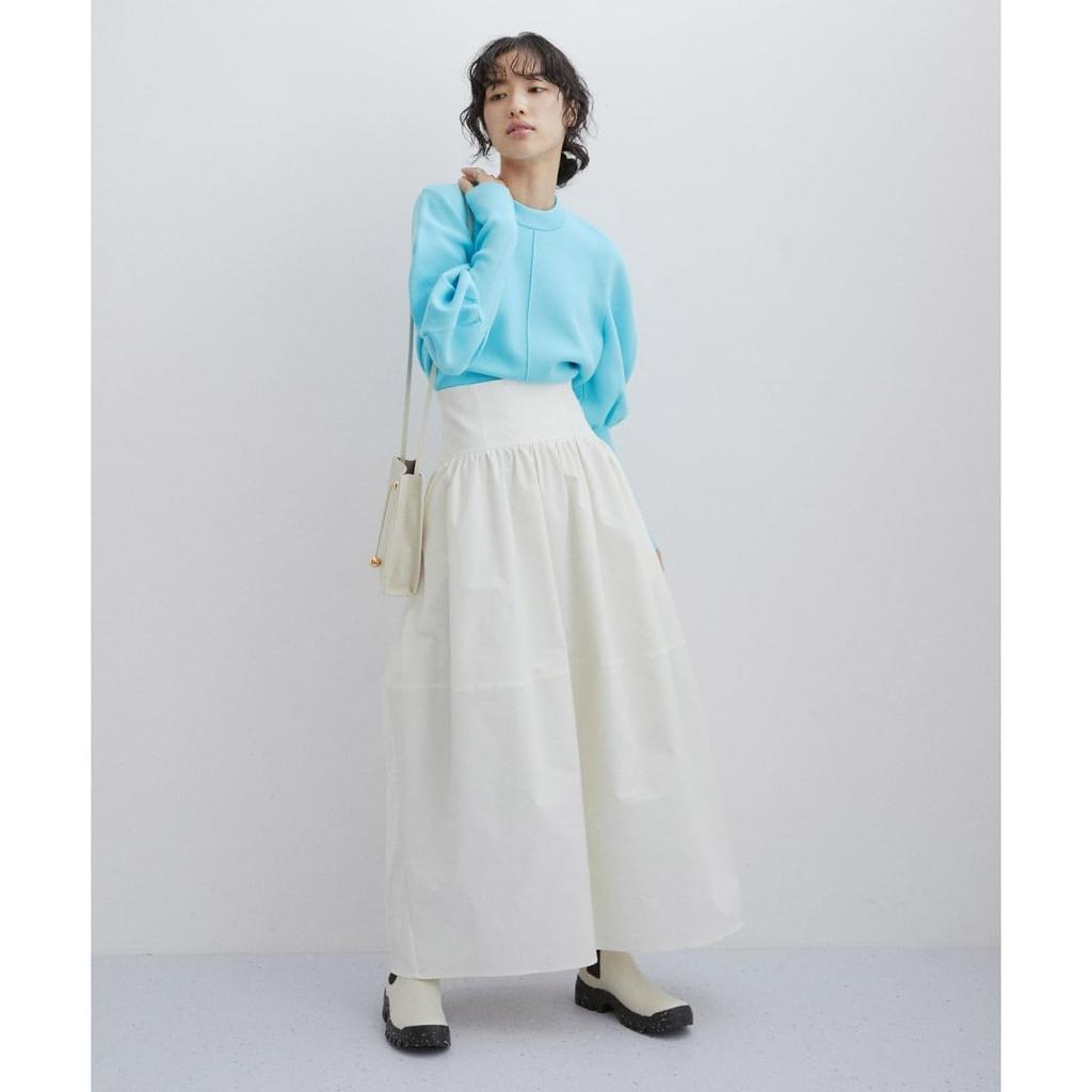 Et Rope Waist Shape Gathered Sax [Adam Femme] Skirt, Skirt, Women's, GAC03030, (48)