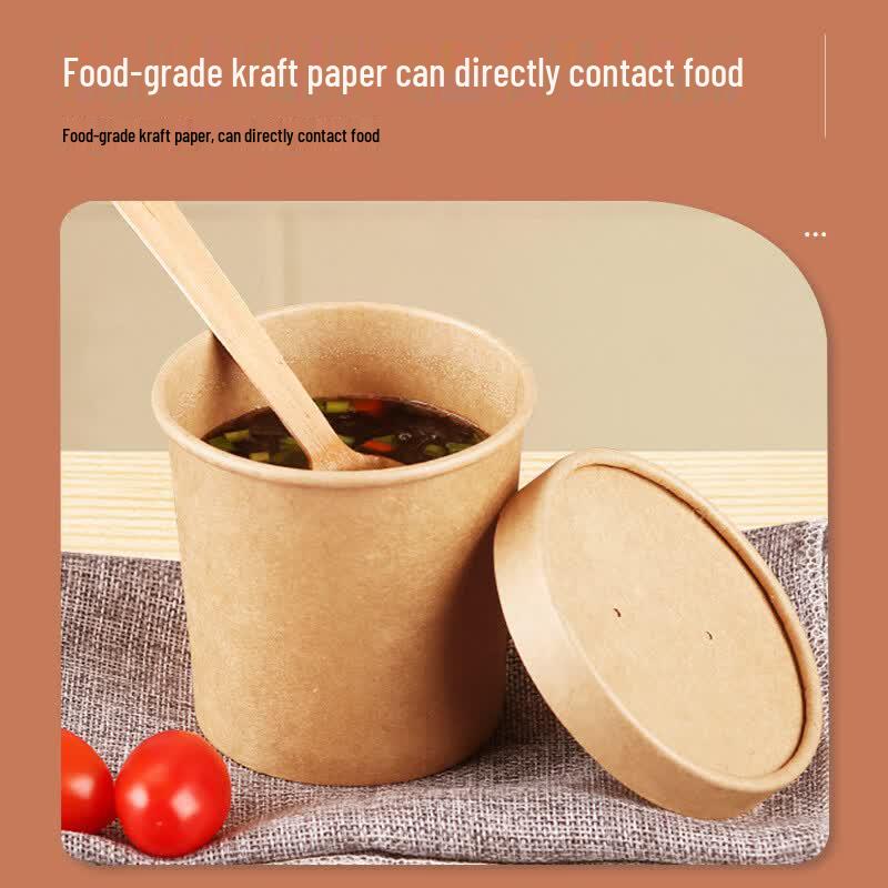 Disposable Kraft Paper Soup & Porridge Container