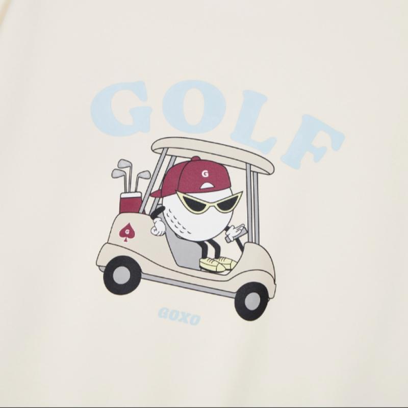 Goxo Swag Cart Crew Neck Sweatshirt Men Cream