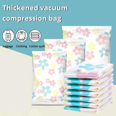 Ensemble de 1/3 sacs de compression sous vide Sac de rangement multifonctionnel Couleur macaron Avec sac de rangement pour couette de maison