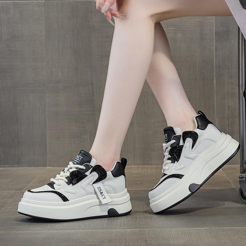 

9979 кожаные высокие кеды детские новые универсальные осенне-зимние спортивно-повседневные туфли на платформе 40 чёрный