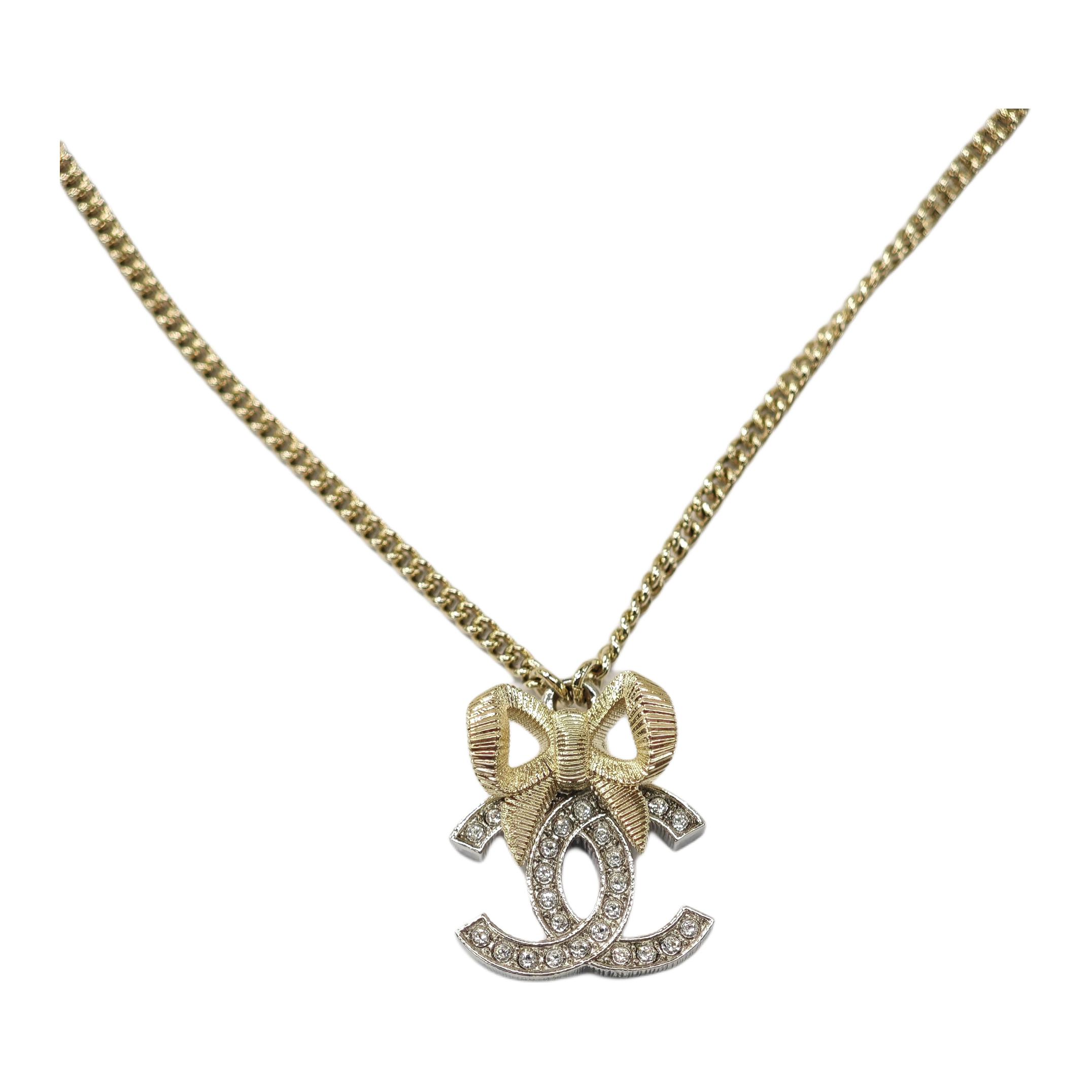 

Chanel Pattern Design Necklace Women necklace Gold ABE546-B18380-NZZF8 Box+Padding Board
