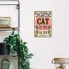 Vintage Cat Tin Sign Pet Lover Decor 8x12 Inch Wall Art Home Decor