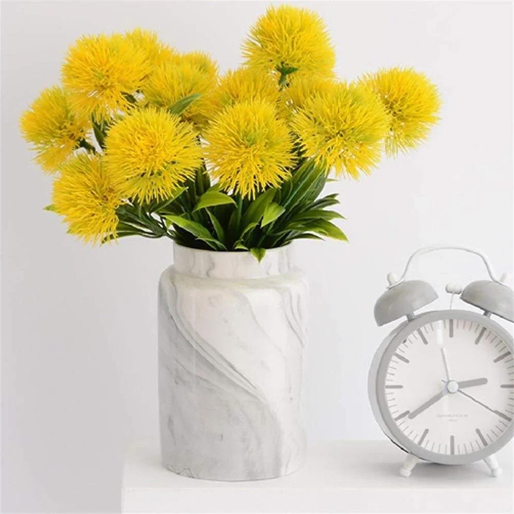 10/5Pcs Dandelion Artificial Flowers Plants Bouquet Plastic Fake Flower for Home Wedding Table Decoration DIY Floral Arrangement
