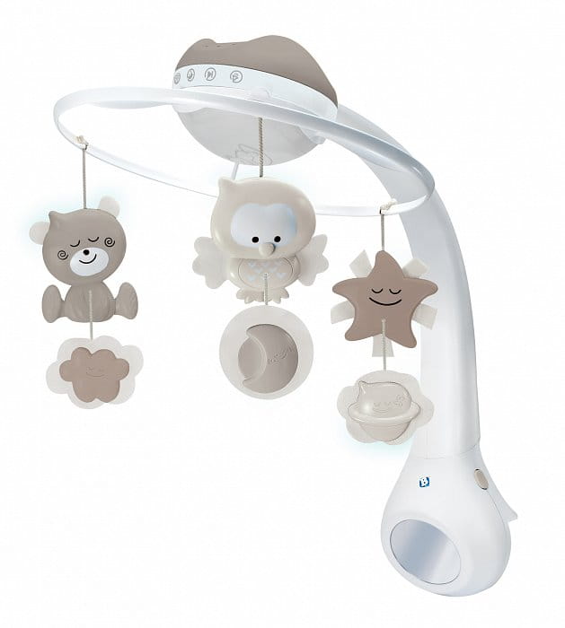 Super Merchant B-Kids Elektronische Muziekdoos Met Projector En Lamp 3-in-1 Beige