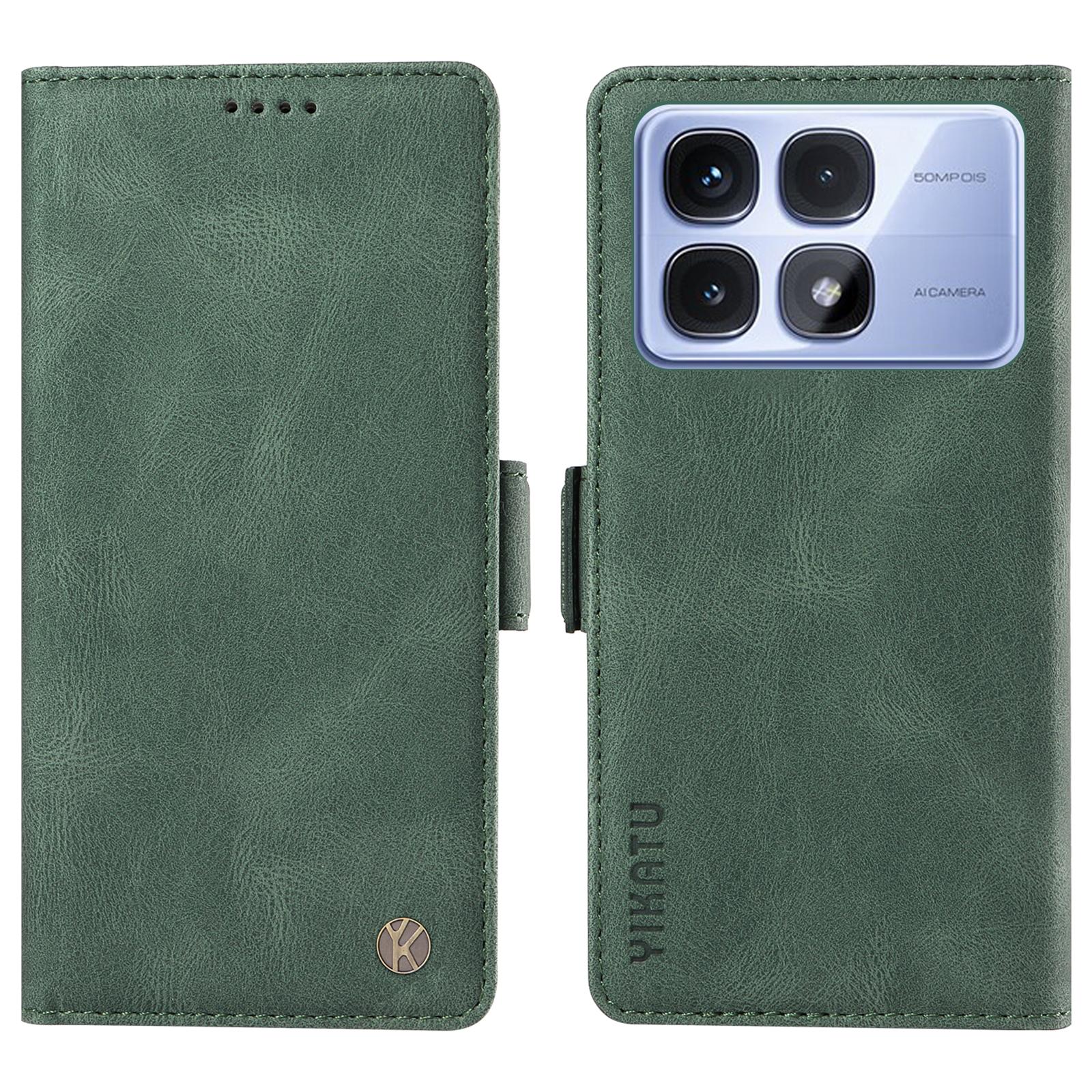 YIKATU YK-005 Чехол для Xiaomi Redmi K70 Ultra Кошелек из ПУ-кожи Обложка для телефона Ощущение прикосновения кожи D