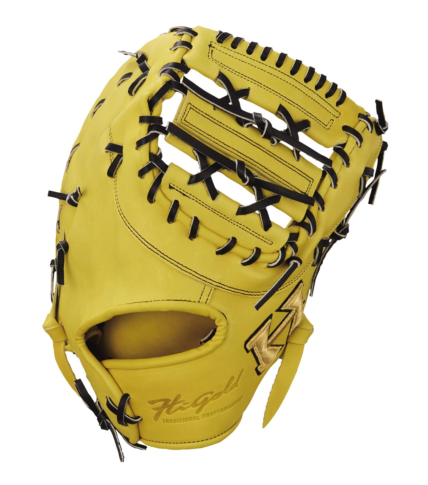 

Gigyoku Rigid first mitt pitcher Natural Yellow x Black HI-GOLD baseman s (medium size) WKG-F201 Right-handed жовтий