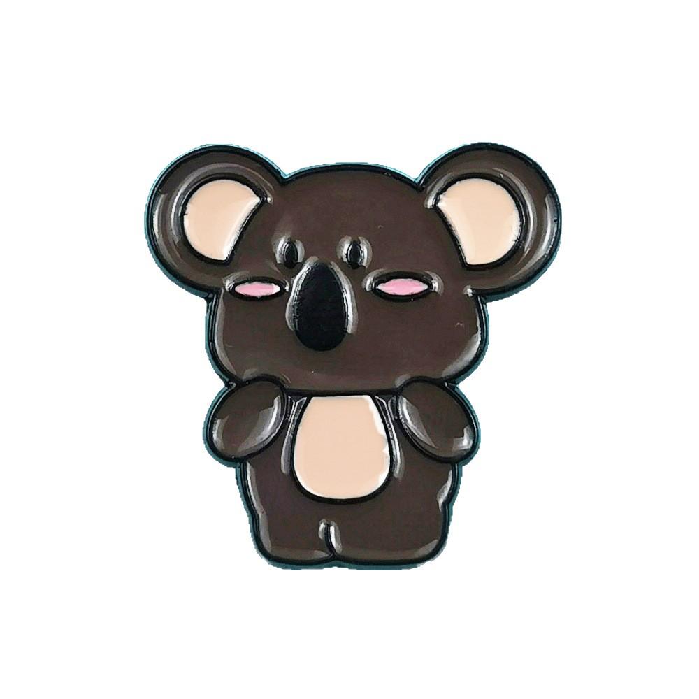 Cute Koala Cartoon Brooch Pin for Bags, Clothing, and Lapels - Student Accessory 