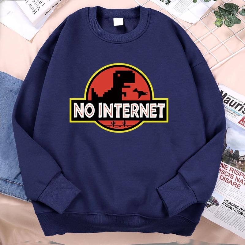 

Без интернета Веселье Маленький Динозавр Толстовка Мужская Осенняя Флисовая Спортивная Одежда Удобная Индивидуальная Толстовка Свободная Флисовая Одежда Пуловеры и Длинные Рукава Мужская 3XL темно-синий