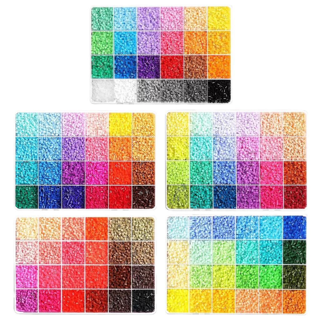2.6MM Plastic Ironing Beads DIY Color Puzzle Fuse Beads Kit Lightweight & Portable for Indoor Entertainment Party Activities