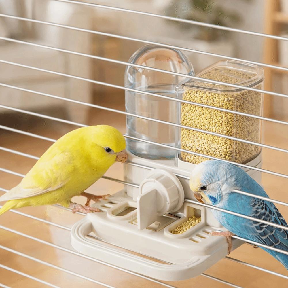 Large Capacity Automatic Bird Feeder Leak-Proof Bird Food Container  For Parakeets Finches Cages