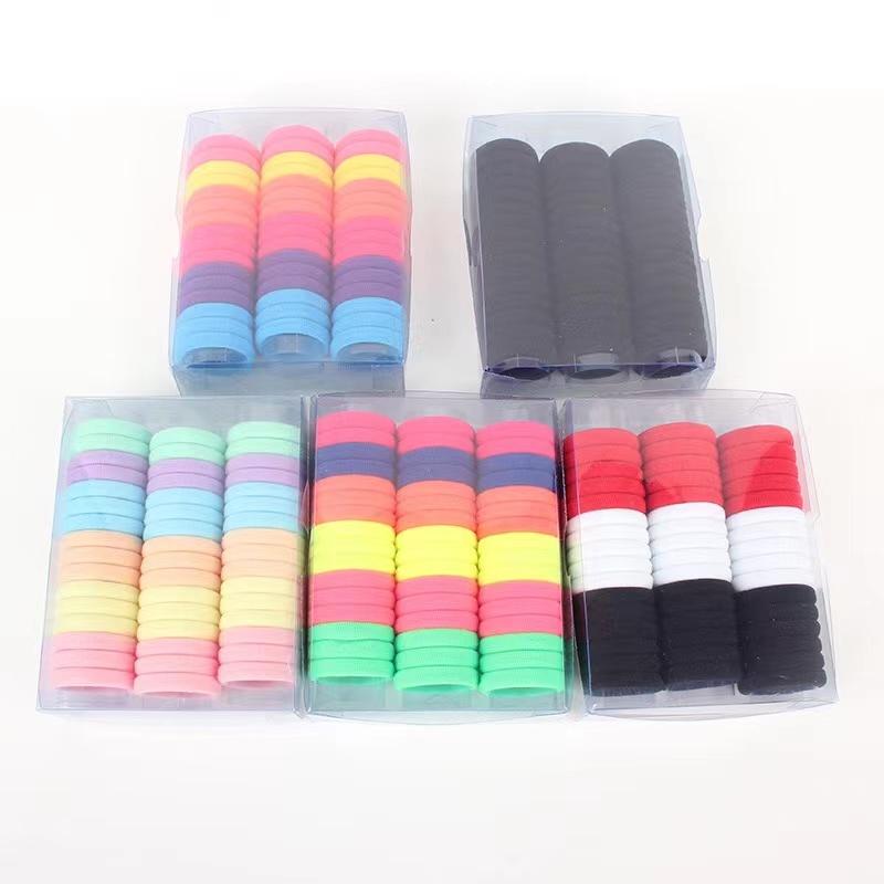 48Pcs/Set Women Elastic Hair Bands Kids Ponytail Holder Hair Accessories