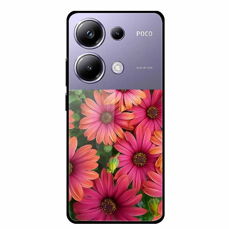 Painting Cover For Poco M6 Pro GlassTempered Glass Case Hard Back Shield for Xiaomi Poco M 6 Pro 6.67" Colourful Phone Fundas