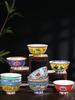 Jingdezhen Ceramic Rice Bowl: High-Foot, Enamel Color, Longevity Design